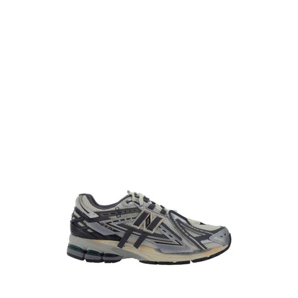 New Balance Silver Polyester Athletic Men's Sneakers